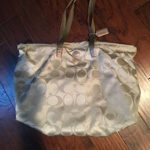 Coach weekender bag with make-up bag insert